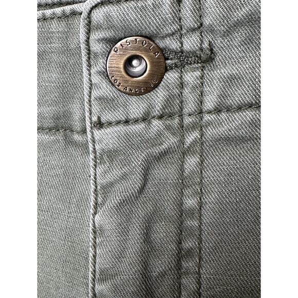 Pistola Women's Straight Leg Capri Pant SZ 33 Stretch Army Green Utility Grunge - Picture 3 of 13